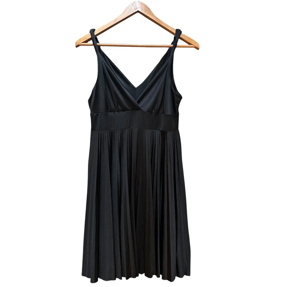 Soprano Womens Vintage Y2K‎ Black Mini Dress Pleated Witchy Whimsigoth Retro  L